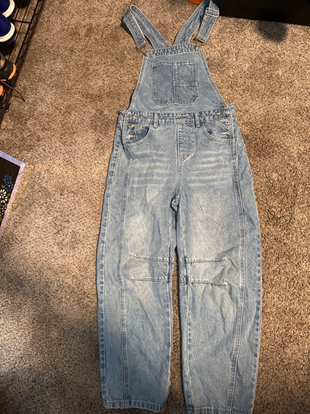 Light Wash Denim Women’s Overalls - Picture 2 of 5